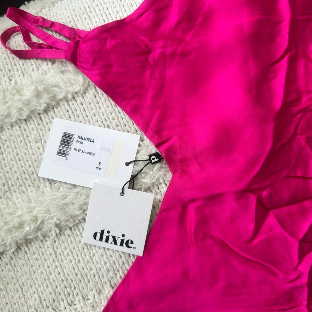 Dixie Hot Pink Satin Tank